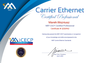 MEF-Carrier Ethernet Certified Professional